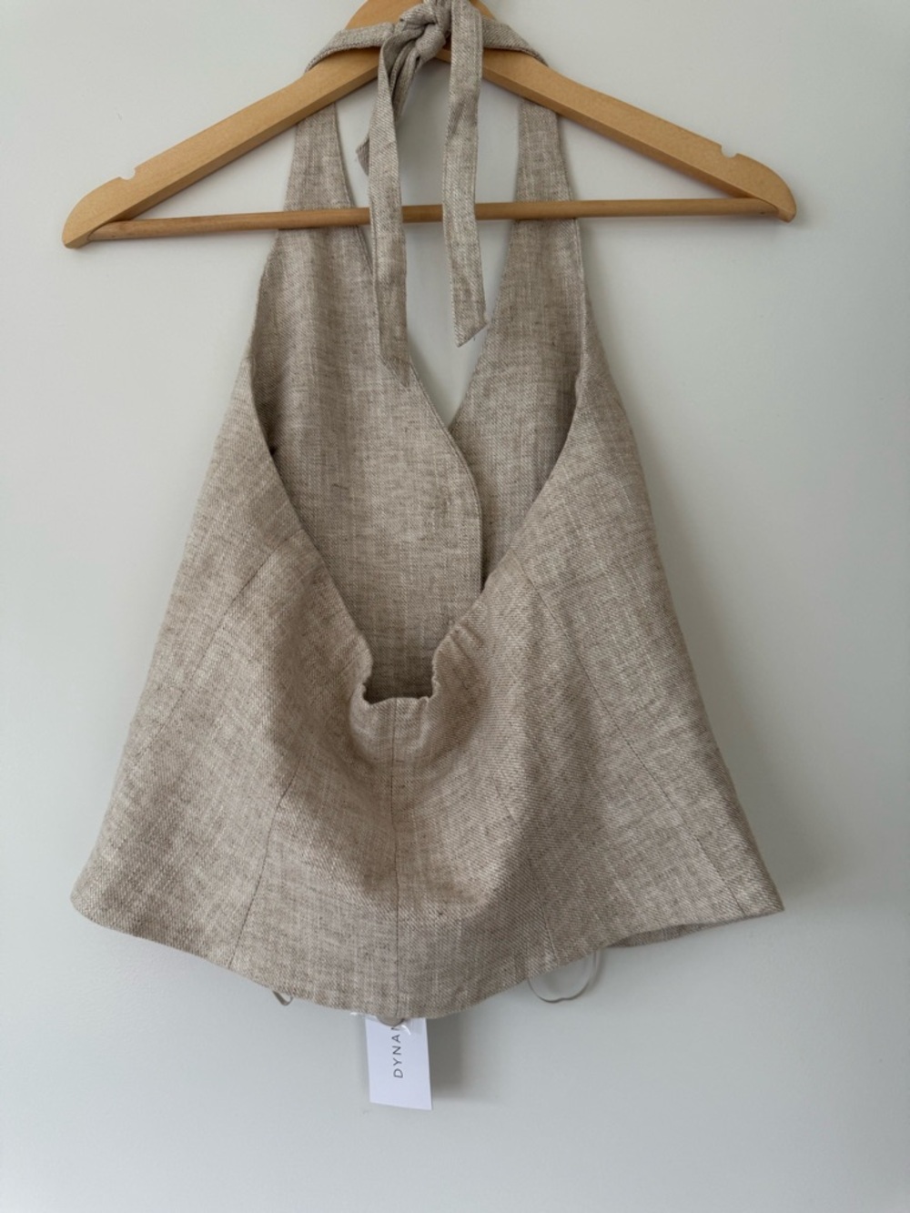 Dynamite Linen-Blend Halter Vest - Picture 2 of 3